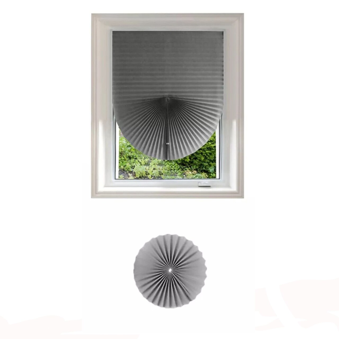 Cordless Blackout Pleated Fabric Shade Window Blind Sun UV Half Blind Roller